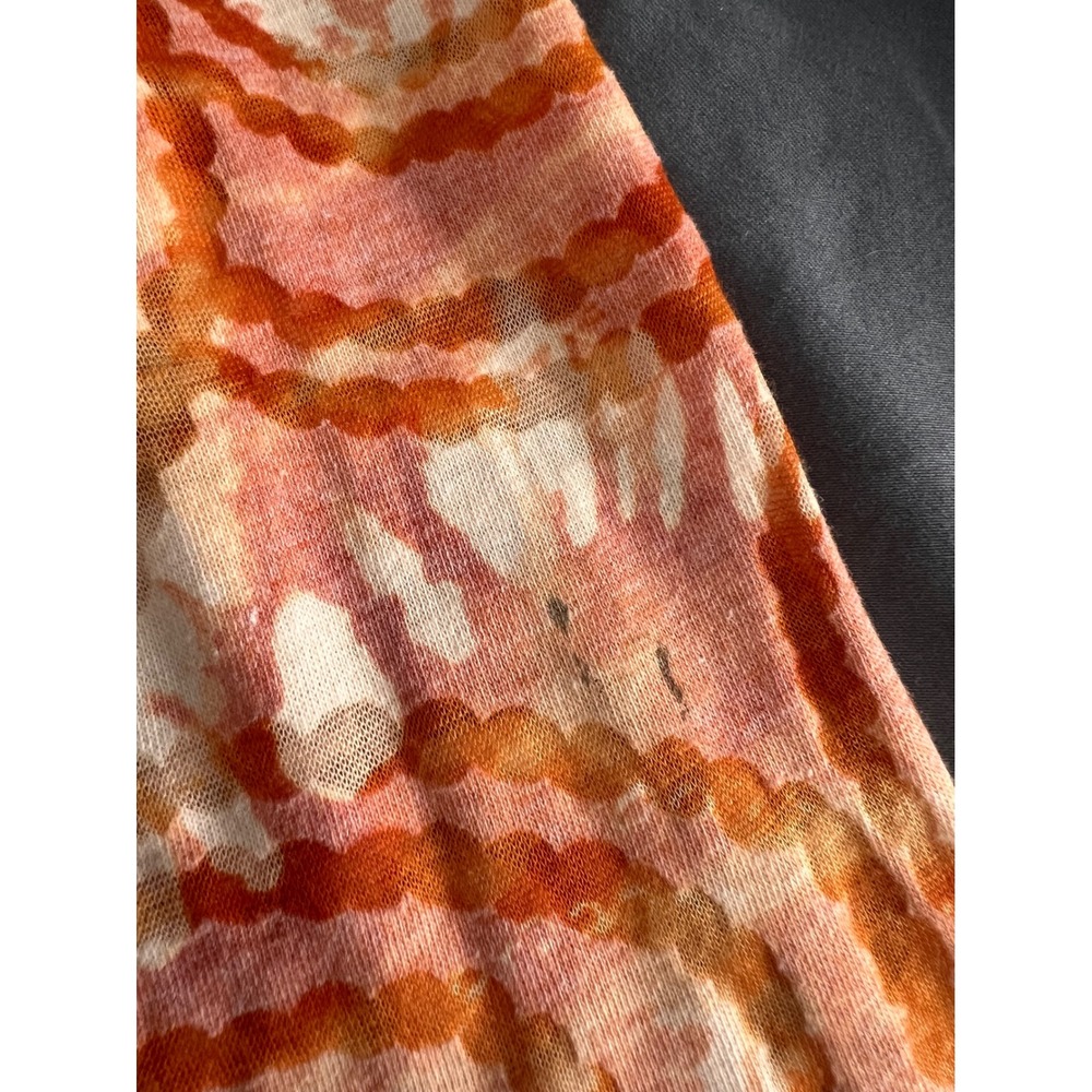 Ruby Rd Womens Orange Circle Print Tie Front Cardigan 3/4‎ Sleeve Knit Top Large - Picture 7 of 13